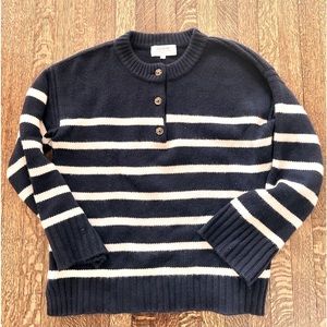 BRAND NEW LA LIGNE NAVY STRIPED VAL SWEATER